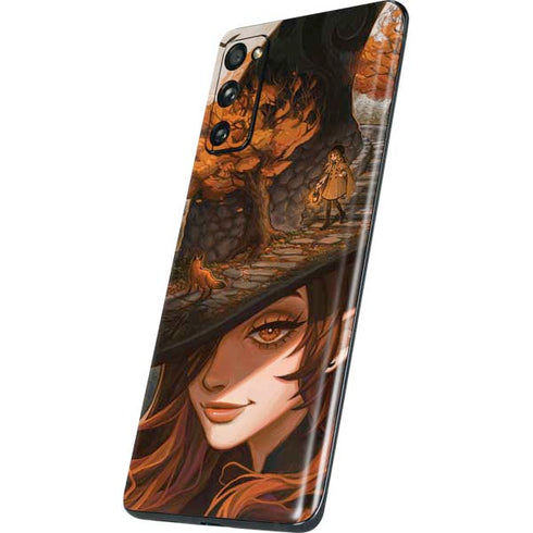 Halloween Pumpkin Witch with Fox by Ivy Dolamore Galaxy S20 Fan Edition Skin